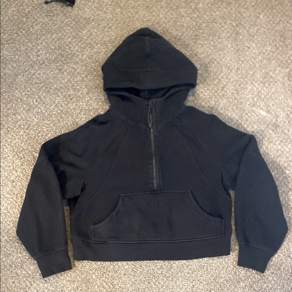 Lululemon Athletica Black Cropped Jacket with Hood